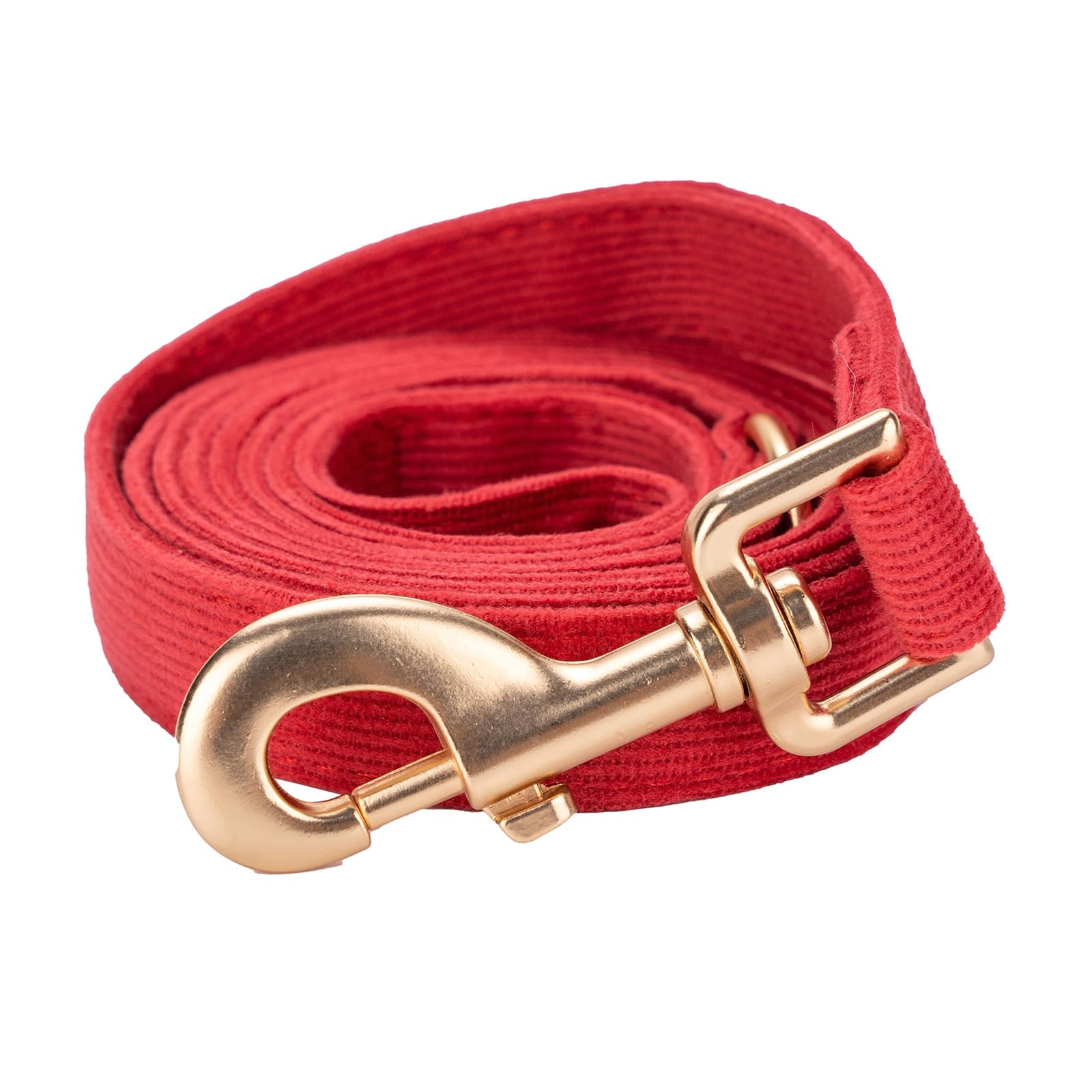 Petiry Soft Dog Leash with Gold Metal Clasp for Puppy Small Dogs,1.5cm x 150cm,Red S — image 1