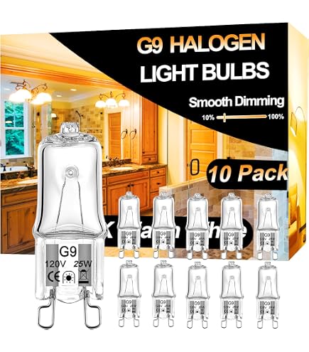 Pack De 10 Ampoules Halogènes G9 T4 25W 250LM Dimmables VINBE - Blanc Chaud 2700K