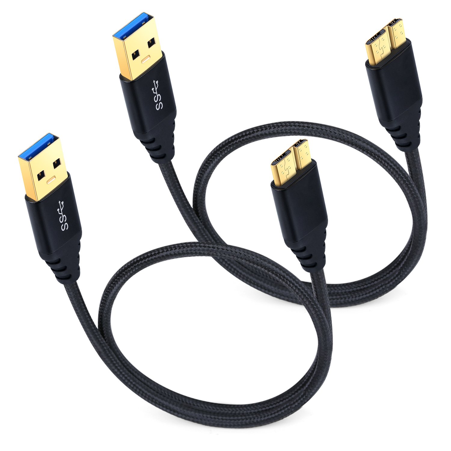 Besgoods Micro USB 3.0 Cable - 1.5 ft/50cm Short