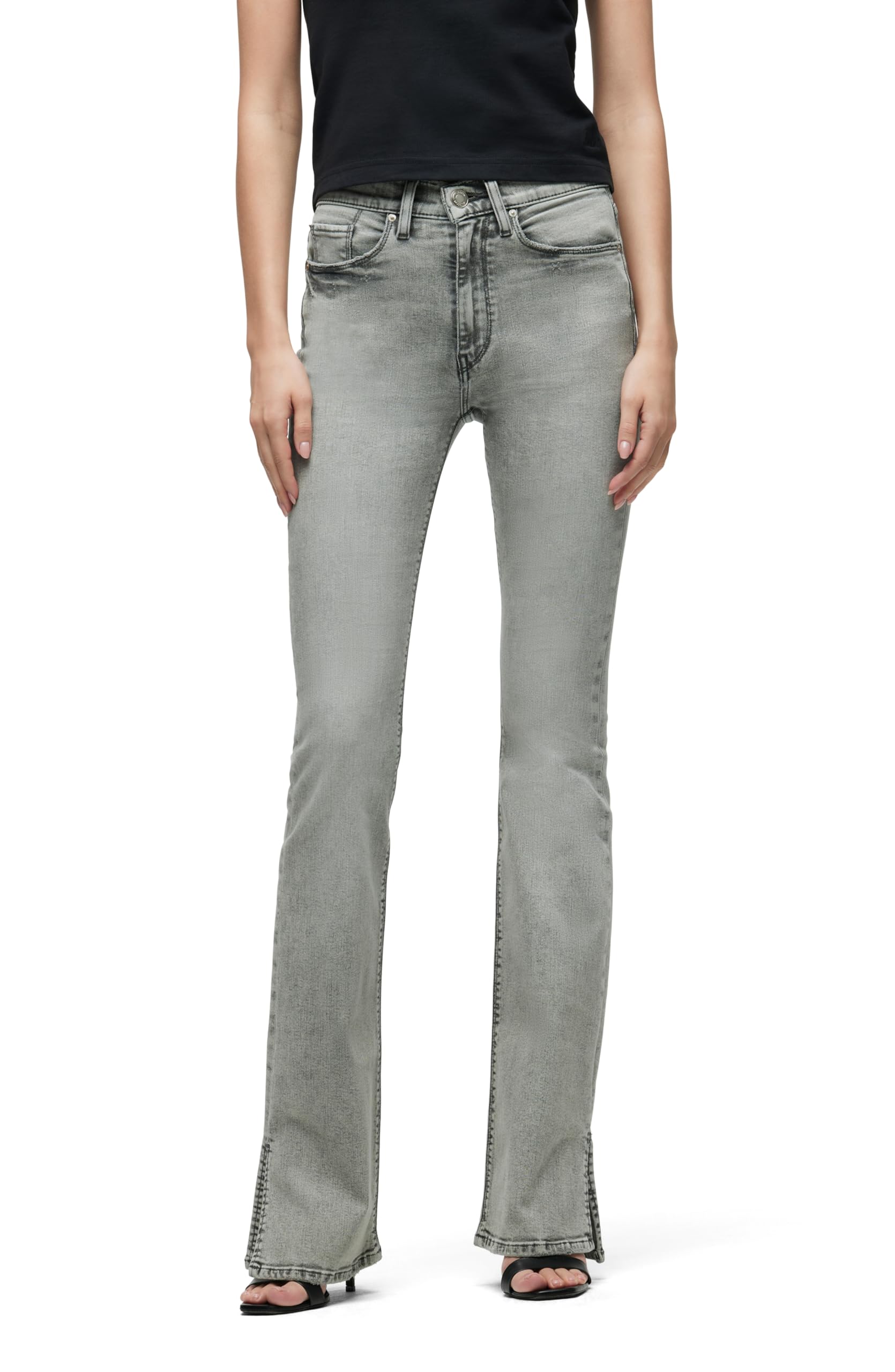 Hudson Women’s Barbara High Rise Bootcut Jean, Gray Shark, 23