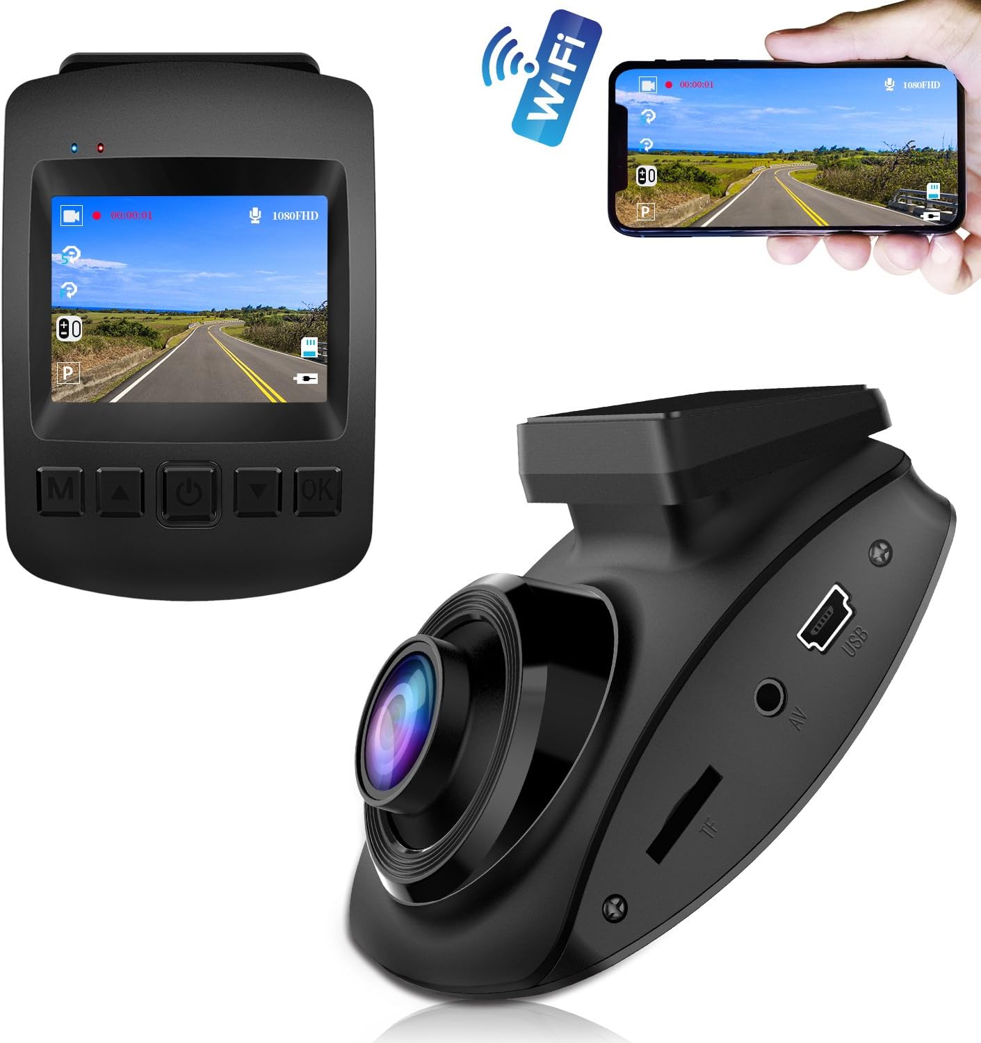 telecamera di backup per auto a energia solare