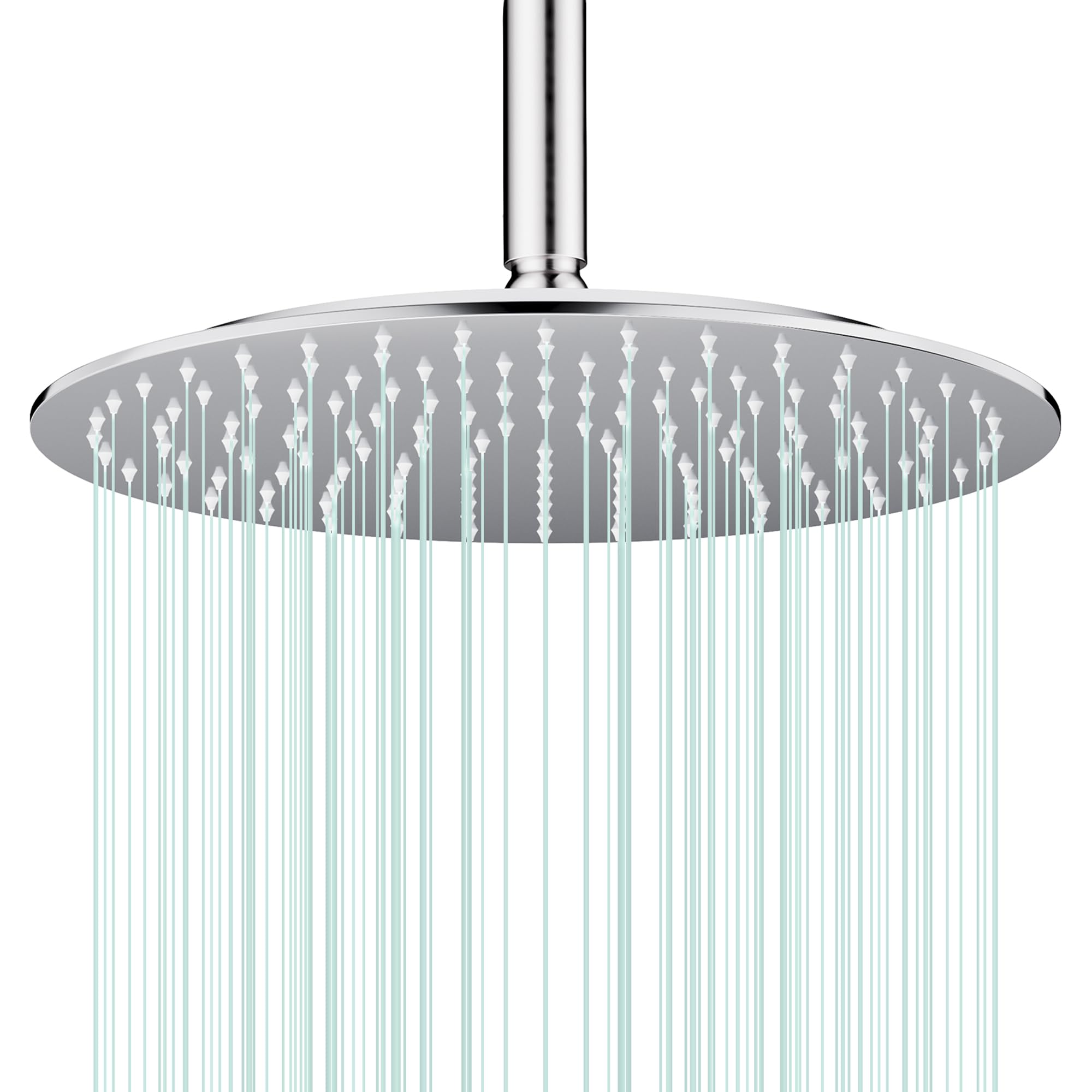 AULEEND Rain Shower Head, Work with Any Decorative Style，All Metal Rainfall Shower Head (Chrome, 12 Inch)