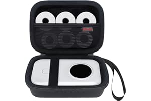 Elonbo Carrying Case for Phomemo D30 Label Maker Machine/for Phomemo D35 Portable Bluetooth Label Printer Travel Bag, Mini Smart Phone Handheld Labeler Storage Holder, Pocket Fits Label Paper, Black