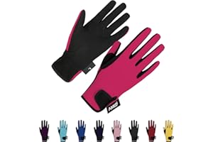 Amoy Kids Horse Riding Gloves Breathable Children Equestrian Horseback Anti-Slipping Boys & Girls Youth Outdoor Biking Cycling Sport Mitts