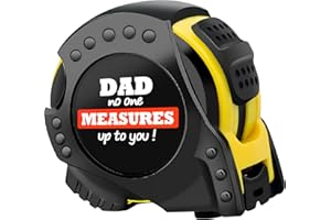 LOLOUD Practical Gifts for Dad from Son Daughter Kid, Tool Gifts for Daddy Fathers Day Birthday Stepfather Papa Tape Measure Black