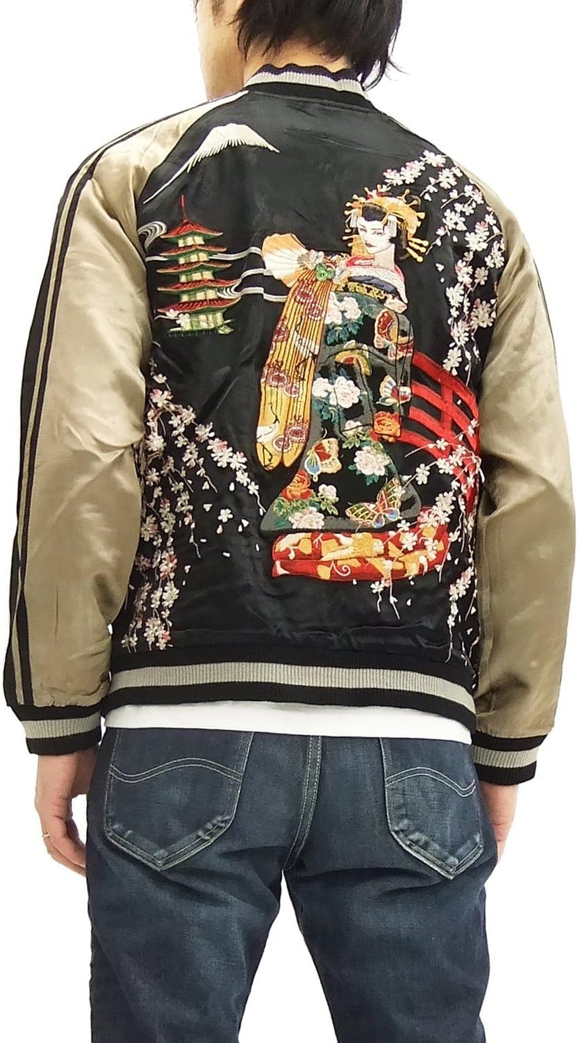 SCRIPT Japanese Souvenir Jacket SSJ-505 Men's Sukajan Black