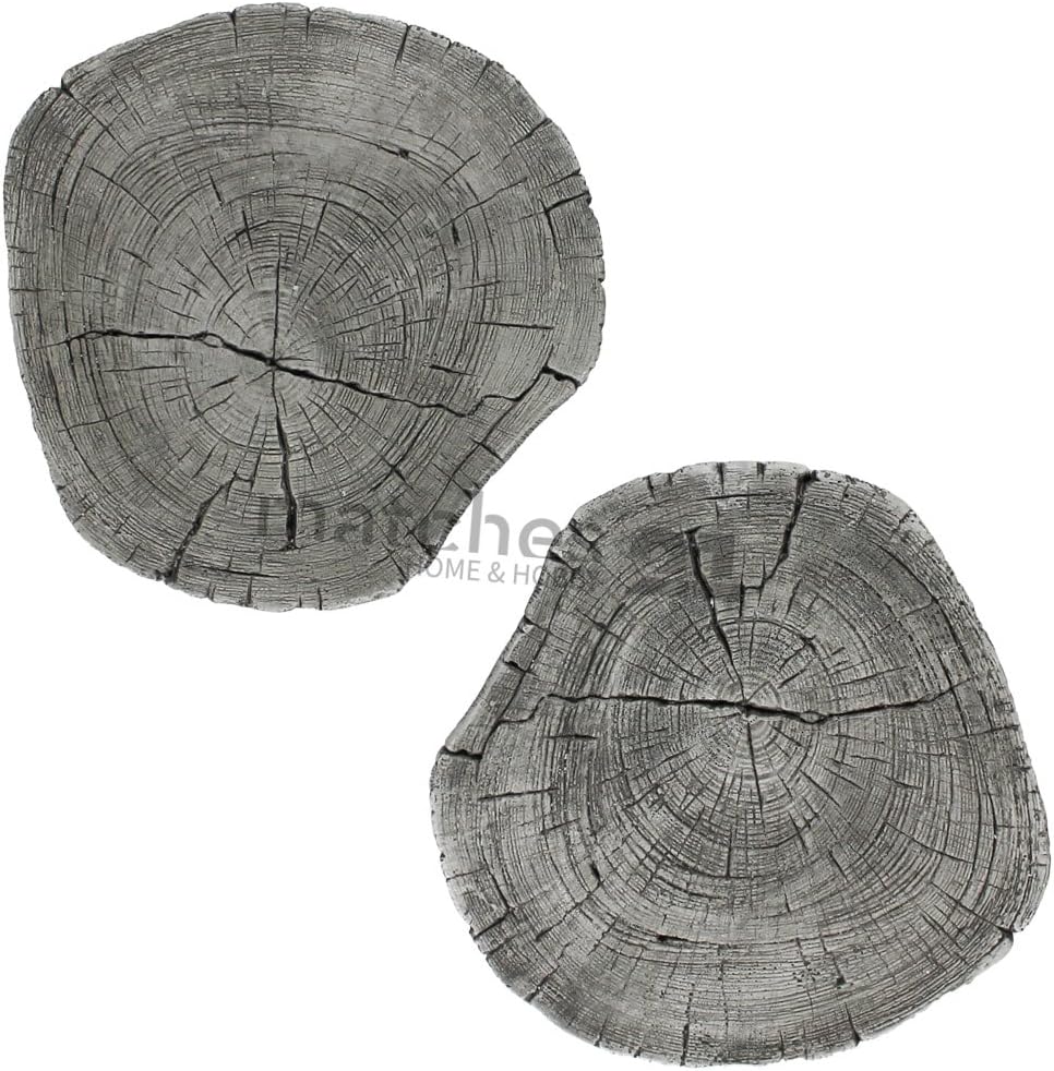 Matches21 Baumscheiben Xxl Trittsteine Holzoptik Holzscheiben 2 Paar 4 Stk Tritt Steine Beton Garten O 30x2 5 Cm Dekorative Tretsteine Amazon De Garten