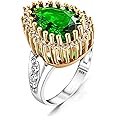 mysilverworld 925 Sterling Silver Green Stone Turkish Hurrem Sultan Women's Ring