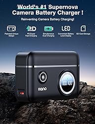 llano 2-Pack NP-FW50 Batteries and Fast 18W Dual