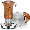 V5 Espresso Tamper, 58.3MM 2 Spring-loaded Calibrated Tamper with Stainless Steel Ripple Base, Walnut Wooden-Handle Tamper Compatible with Gaggia series Espresso Machine Portafilter and 58mm E61 Group
