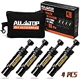 ALL-TOP Adjustable Auto-Stop Tire Deflator Valve Kit (10-30 PSI) 4 PCS Screw-on Tyre Air Down Tool for Offroad 4x4 (with 5 Valve caps)