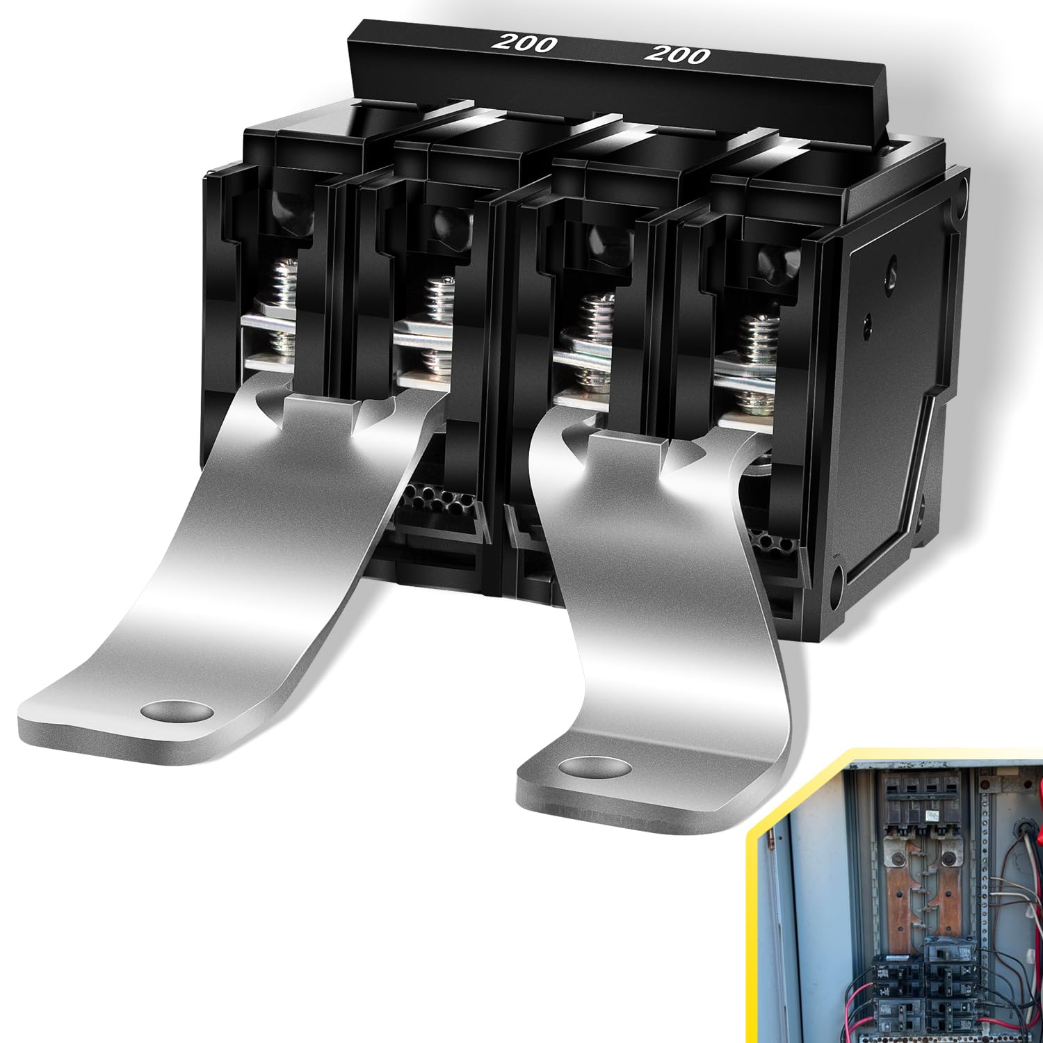 Photo 1 of MBK200 200 Amp Double-Pole Main Breaker Conversion Kit Plug-in 2 Pole 120/240 Volt for Type EQ Load Centers Replaces EQ9685