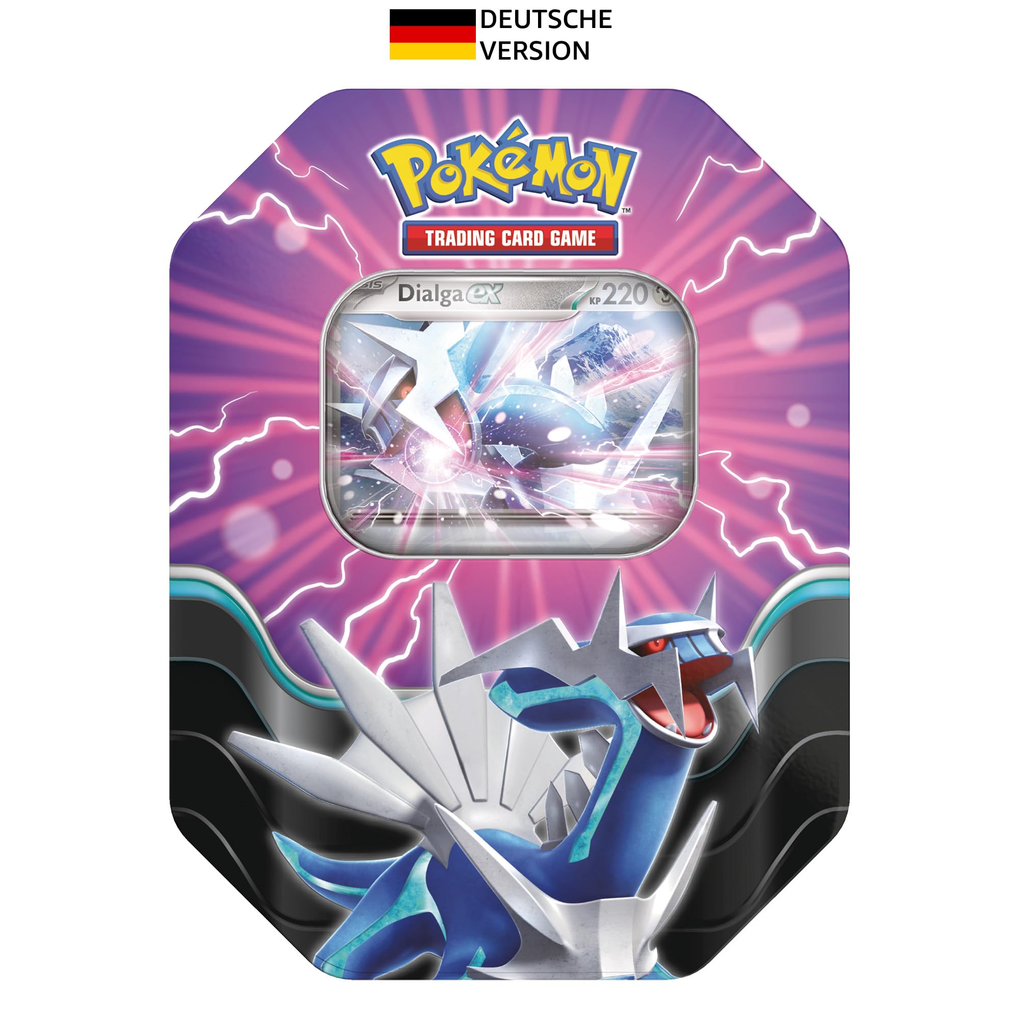 Pokémon - Trading Card Game: Tin-Box Azure Legends: Dialga-ex (4 Booster Packs & 1 Holographic Promo Card)