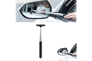 AWMSKONG Retractable Rear-View Mirror Wiper Snow Brush and Ice Scraper,Car Snow Scraper and Brush Shovel,Extendable Snow Brus