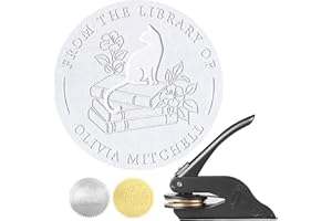 Custom Book Embosser Stamp, Personalized Book Embosser Personal Library Embosser Customizable Stamp Seal from The Library of,