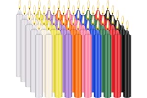GOLHUTRDXH 100 Pack 4 Inch Spell Candles, Colored Taper Candles for Rituals, Birthday, Decoration, 10 Vibrant Colors, Unscented Mini Bulk Candles for Chime, Wicca, Altar, Magic, Witchcraft Supplies