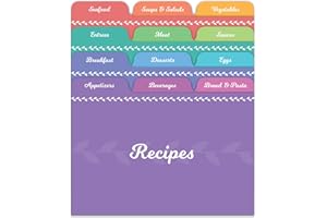 Jot & Mark Recipe Card Dividers - 24 Tabs per Set, Works with 4x6 Inch Cards, Helps Organize Recipe Box (Rainbow) - Tab Divid