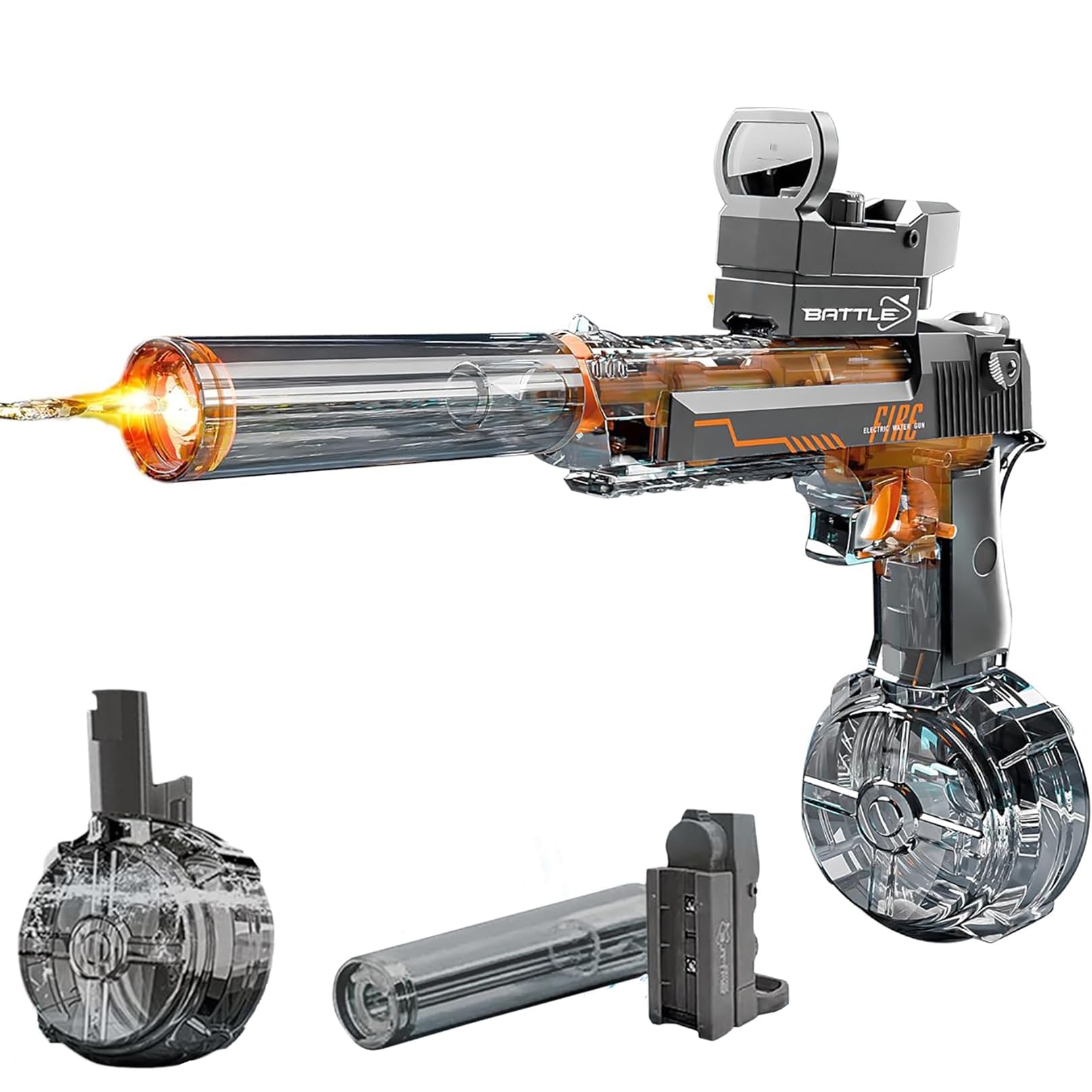 Electric Water Gun, Automatic Water Guns for Adults, 500CC Large Capacity High Powered Squirt Electric Water Gun, Range 28-32 FT, Summer Water Pistol Toys for Pool Party Beach Outdoor