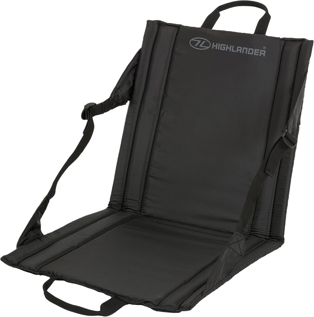 Highlander Foldable Outdoor Seat Mat Lightweight Padded Black