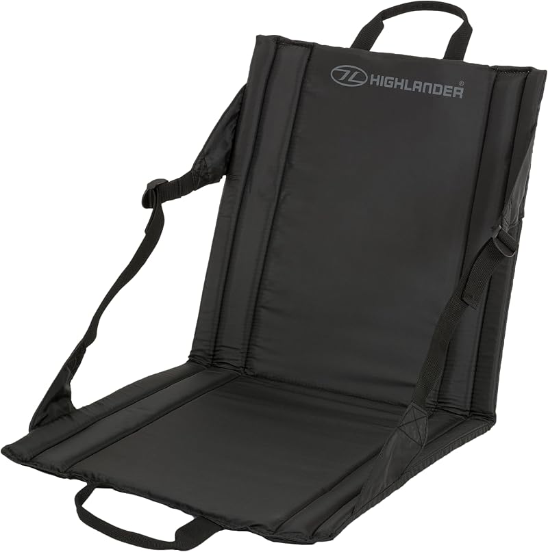 Highlander Foldable Outdoor Seat Mat Lightweight Padded Black