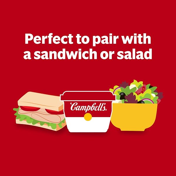 CAMPBELL’S CREAMY TOMATO SOUP, 7 OZ MICROWAVABLE BOWL (4 PACKS OF 4 BOWLS)