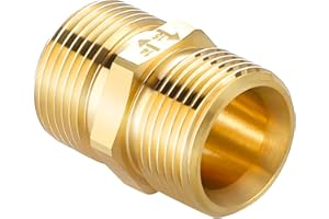 M MINGLE Pressure Washer Coupler, Metric M22 15mm Male Thread to M22 14mm Male Fitting, 4500 PSI
