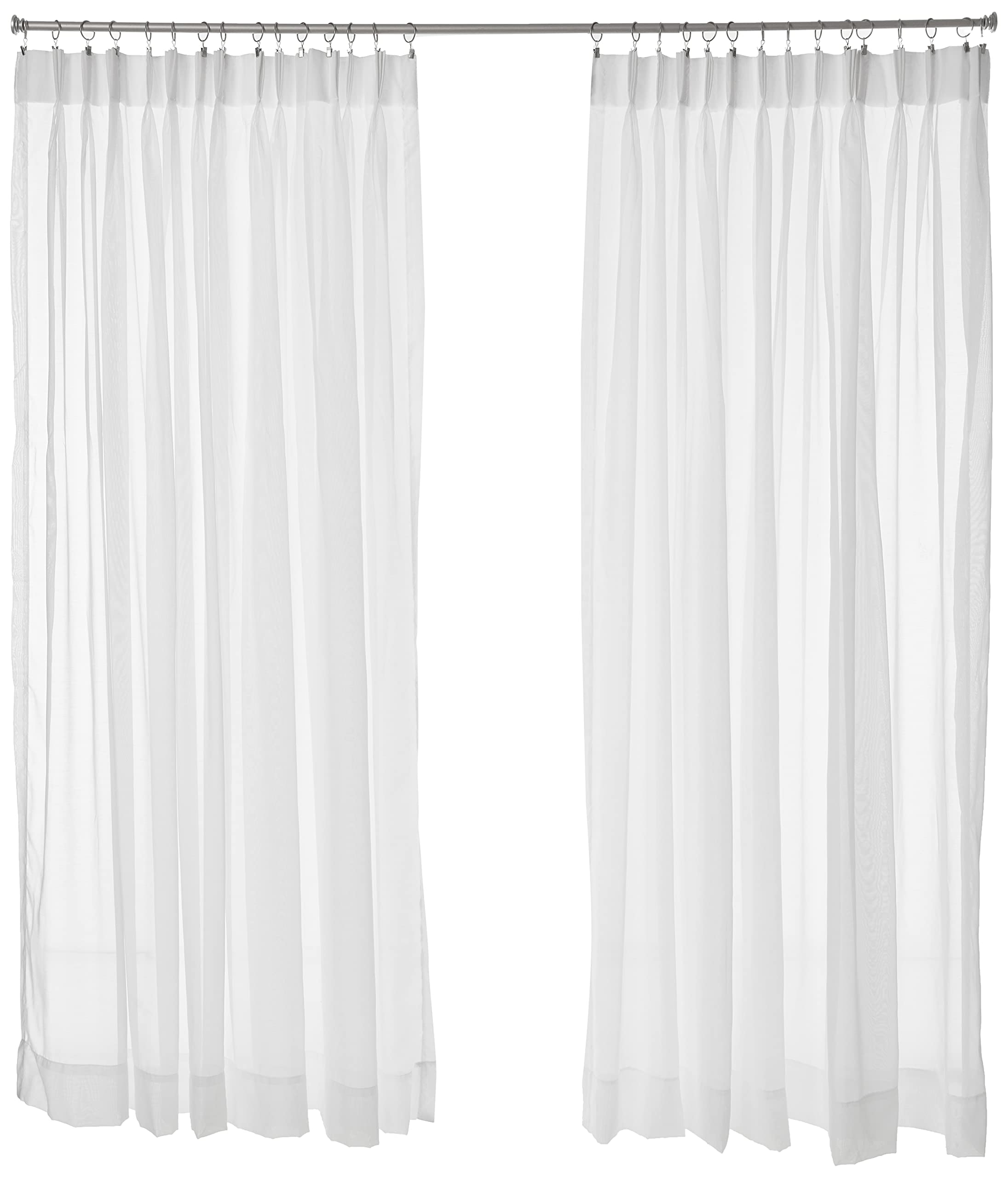 Style Master Splendor Pinch Pleated Drapes Pair, 2 of 48" by 84", White