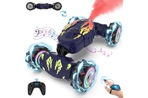 Nitigo Gesture RC Car Hand Controlled RC Car Toys Gifts for Boys Kids 6-12, 2.4GHz 360° Rotation 4WD Gesture Sensing RC Stunt Car with Light & Music, Birthday for Boys
