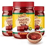 De Mi Pais Pasta Recado Achiote Paste Seasoning | 16 oz Ea. | 3-Pack | The annatto paste that gives Central American rice and meats their signature red color, vegan &amp; gluten free, 16 oz jar