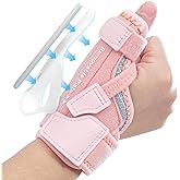 CURECARE New Upgraded 2 in 1 Thumb Brace, Removable Thumb Spica Splint Left Right Hand with 3 Level Stability, Reversible Thu