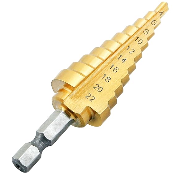 SYCEES HSS Profi Stufenbohrer 4-22mm Schälbohrer Konusbohrer Kegelbohrer Fräser
