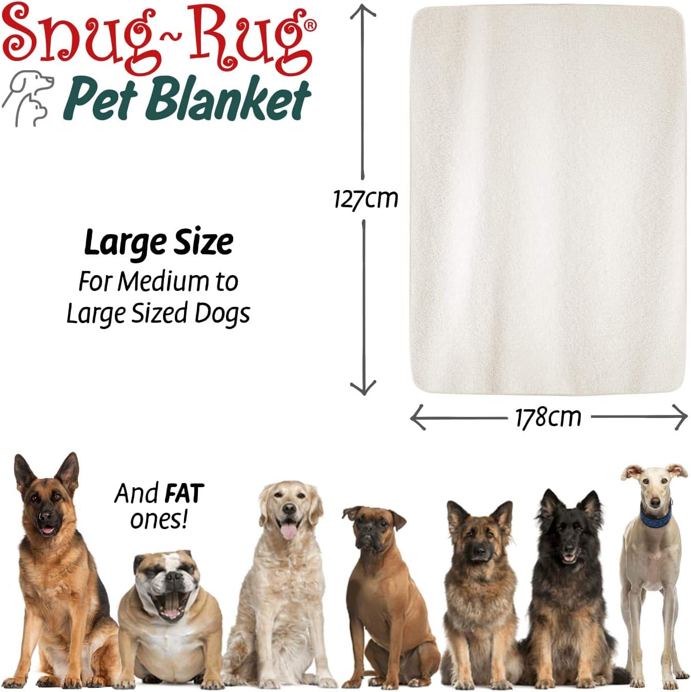Snug Rug Luxury Pet Blankets, Fluffy Sherpa Fleece Blanket Soft and Warm Dogs and Cats - Image 4