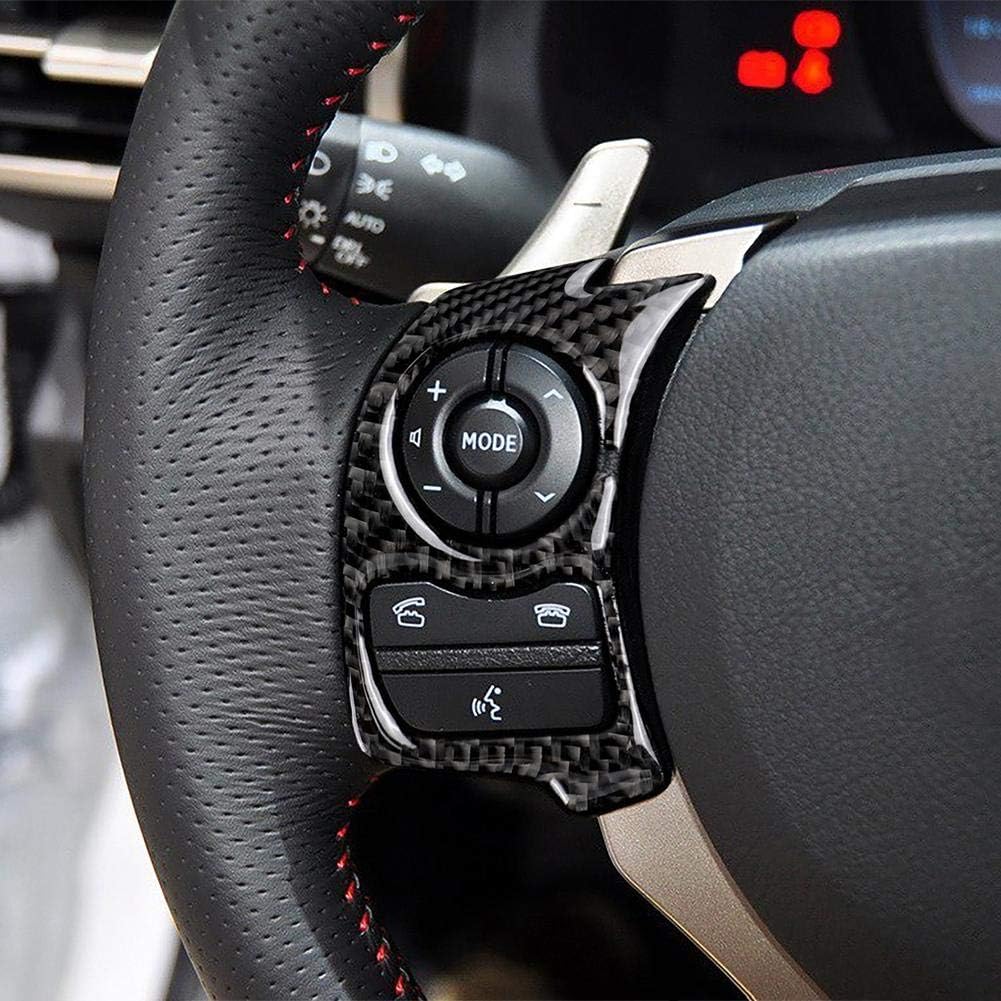 mysticall Carbon Steering Wheel Fiber Button Cover for Lexus IS250 NX200T 300H Decorative Stickers Automotive Interior Accessories Brilliant Exceptional