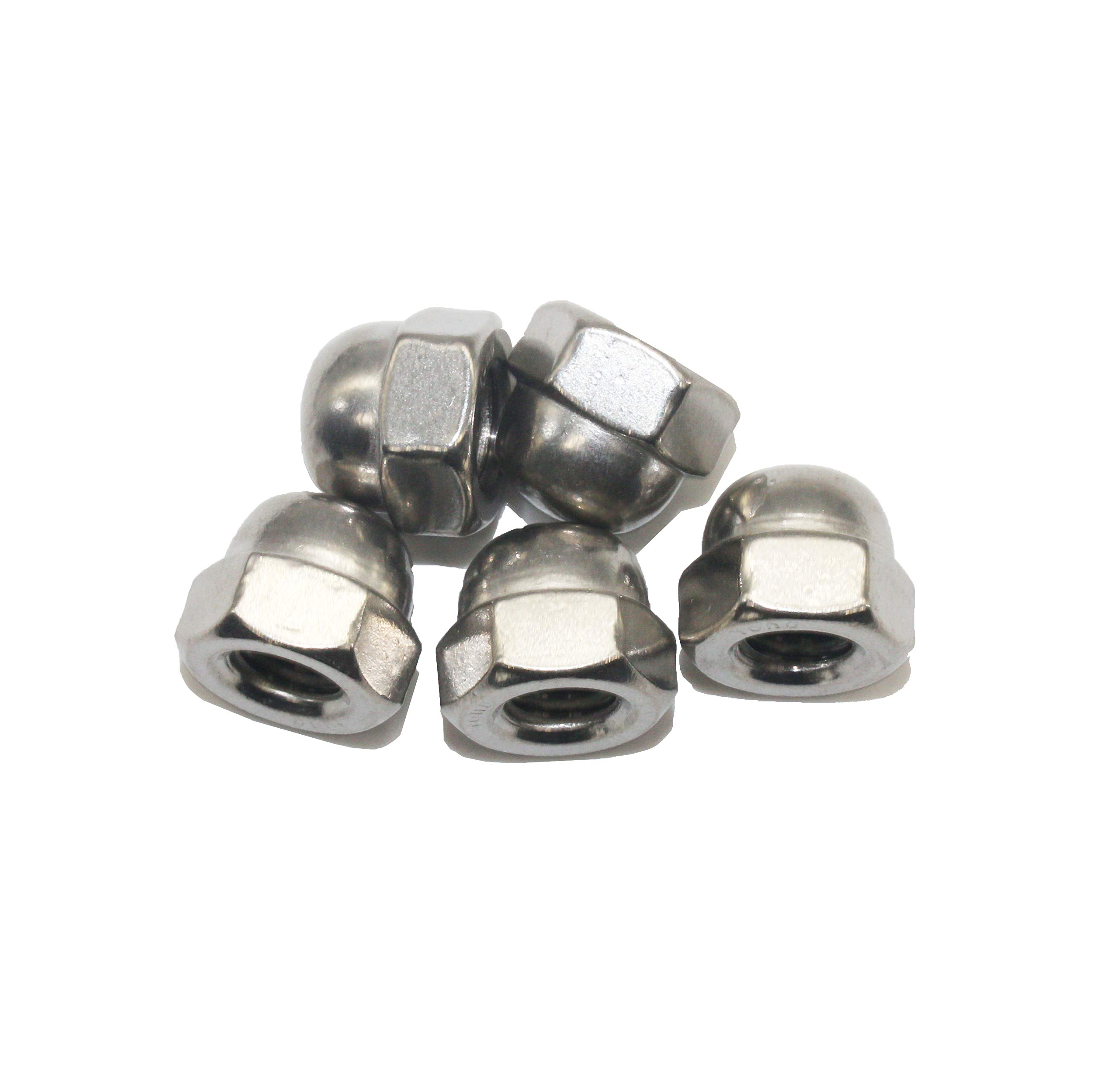 Fullerkreg Cap Nuts (High Shape) - M12 - (8 Pieces) - DIN 1587 - Hexagonal Cap Nuts - A2 Stainless Steel (V3A)