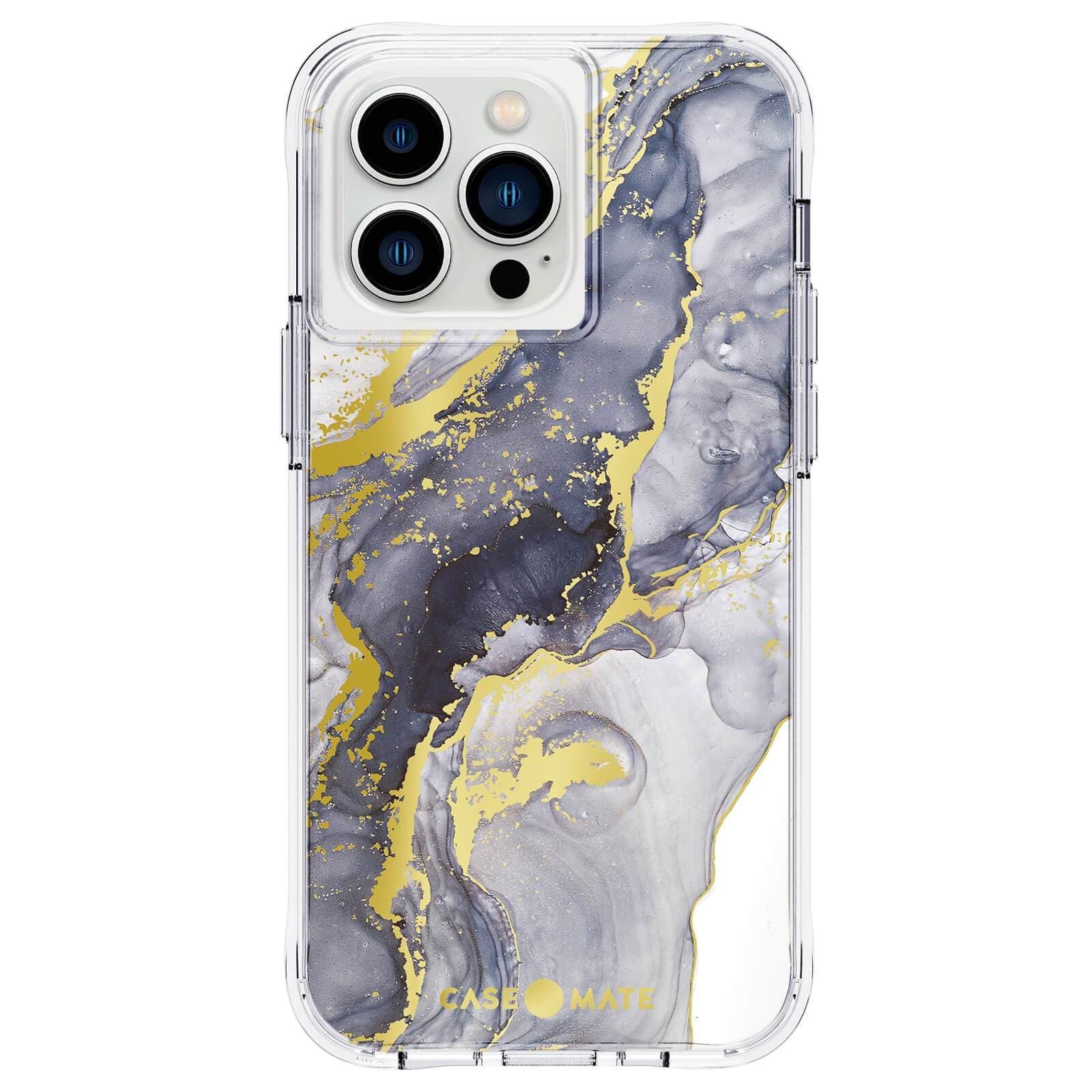 CASE-MATE Tough Print Case protective cover compatible with Apple iPhone 13 Pro case Marble [Drop protection up to 3 meters | Scratch resistant surface | Navy design] - Navy Marble — image 1