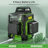 Huepar 360 Laser Level Green 3D Self Leveling Pulse 60m IP54 Kit view 3