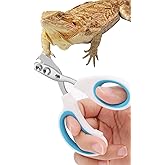 Stainless Steel Bearded Dragon Nail Clippers,Lizard Nail Clippers,Bearded Dragon Supplies,Bearded Dragon Nail Scissors for Small Reptiles,Turtle,Chameleon,Iguana，Hedgehog（Blue）