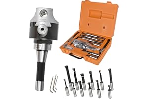 raseparter 12-Pack 3In Boring Head R8 Shank 3/4In Carbide Boring Bar Set Milling