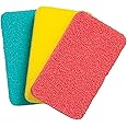 3 Pcs Silicone Dish Sponge Silicone Scrubber Sponge Reusable Kitchen Scrubbing Cleaning Sponge Soft Dish Scrubber for Dishes Fruit Vegetable