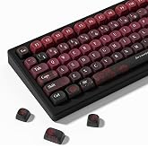 Keyporia Vintage Red Rose Keycap Set, Custom PBT Keycaps for Mechanical Keyboard, MOA Profile, 131 Keys Dye-Sublimation Key caps Compatible with 60%, 65%, 75%, TKL, Full-Sized Layout