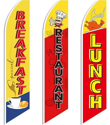 Lunch Special Feather Banner Swooper Flag - NO WIND REQUIRED