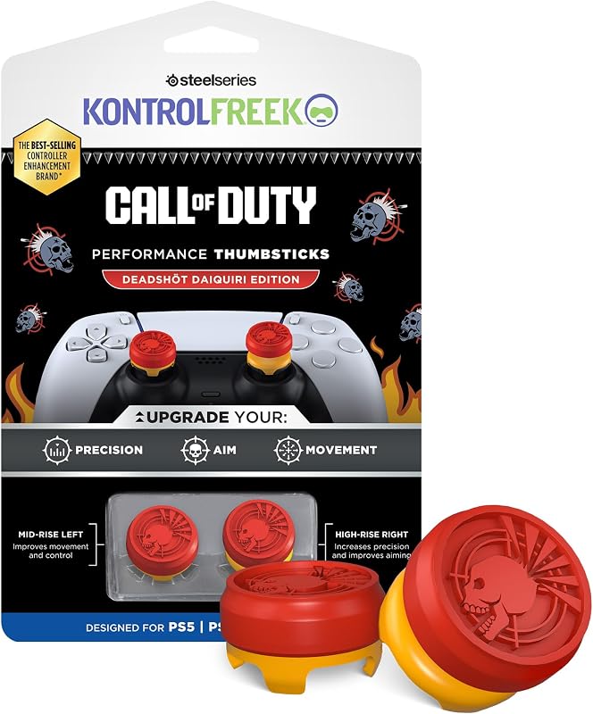 Call of Duty: Deadshot Grips pour Manette PS5 | Rehausseurs de Joystick Officiels pour PS5 & PS4 | Mid-Rise pour Visée Précise & Aim Assist