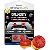 KontrolFreek Call of Duty Deadshot Edition Performance Thumbsticks for PlayStation 5 (PS5) and PlayStation 4 (PS4) | 1 High-Rise, 1 Mid-Rise | Red/Yellow