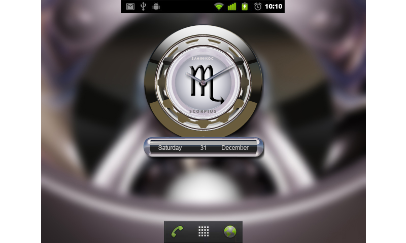 Scorpius Beautiful Clock Widget Zodiac Theme for Android