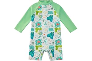 1strunandup UPF 50+ Baby Swimsuit with Snap Closure for Easy Diaper Changes One-Piece Sun Protective Sunsuit for Toddler