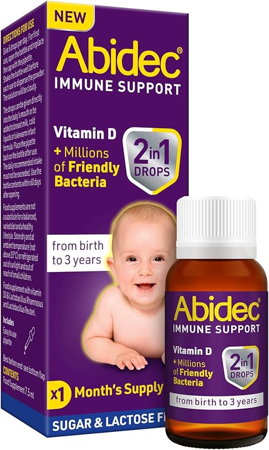 Abidec Immune Support 2 in 1 Drops Vitamin D + Millions of Friendly