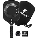 Carbonebula Pro C5 Pickleball Paddles, T700 Carbon Fiber Pickleball Paddle with a 16mm Power Polymer Core, The Pickle Ball Racket Designed for Ultimate Spin & Consistency, USAPA Approved