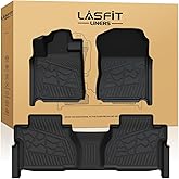 LASFIT Floor Mats for Toyota Tundra 2014-2021 Double Cab (Not Fit CrewMax or Regular Cab), Custom Fit All Weather Protection TPE Easy Clean Odorless Floor Liners for Tundra Front&Rear 2 Row Car Mats