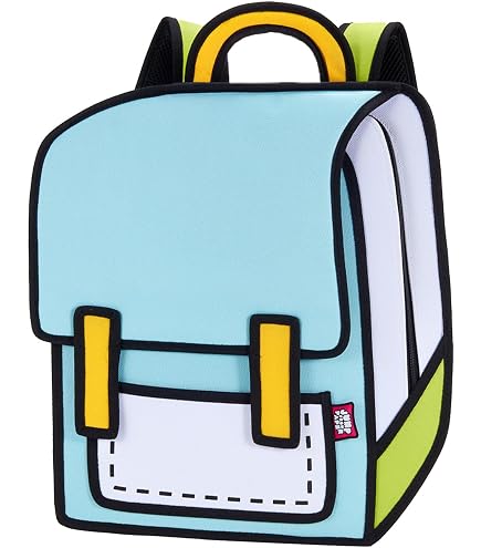 2d drawing laptop backpack design Kawaii Cute Aesthetic Large Bag 3D Comic Paper Jump Style Fun Daypack (Red) 220 grams 3599C France 2026/27 Academy Backpack Color:Eye Opener