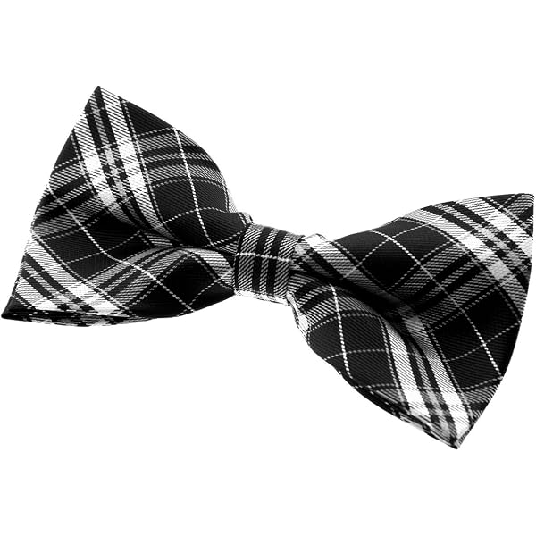 thumbnail image 2 of Retreez Pre-tied Bow Tie - Vintage Plaid Check Woven Microfiber 5 Inch Width 2 of 10